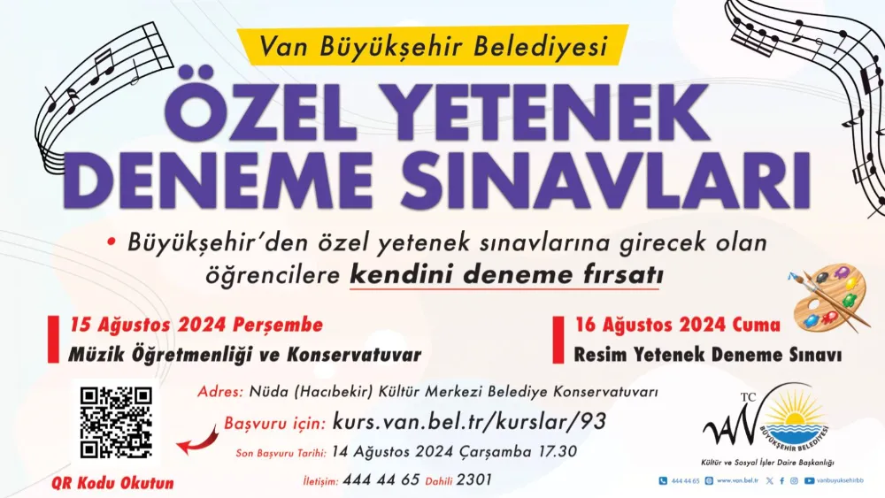 Büyükşehir Belediyesi’nden öğrencilere özel yetenek deneme sınavı