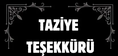 TAZİYE MESAJI