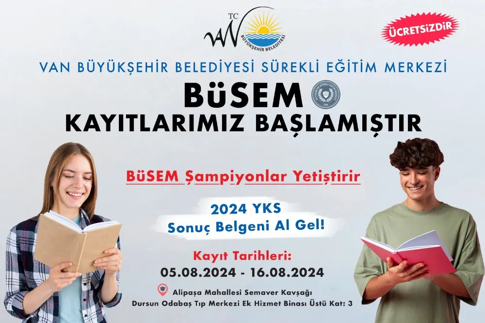 Van Büyükşehir Belediyesi BÜSEM kayıtları başladı